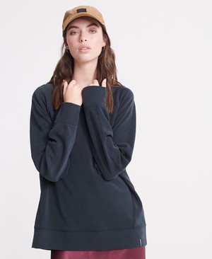 Superdry Edit Raglan Loopback Női Kapucnis Pulóver Fekete | BPRWJ2930